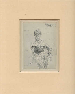 Серов Валентин Александрович. Мальчик с петухом 